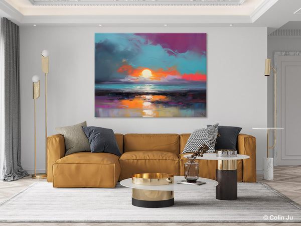 Contemporary Wall Art Paintings, Abstract Landscape Paintings for Living Room, Landscape Canvas Art, Large Acrylic Paintings on Canvas-HomePaintingDecor