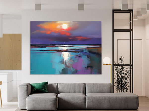 Original Landscape Abstract Painting, Simple Wall Art Ideas, Living Room Abstract Paintings, Large Landscape Canvas Paintings, Buy Art Online-HomePaintingDecor