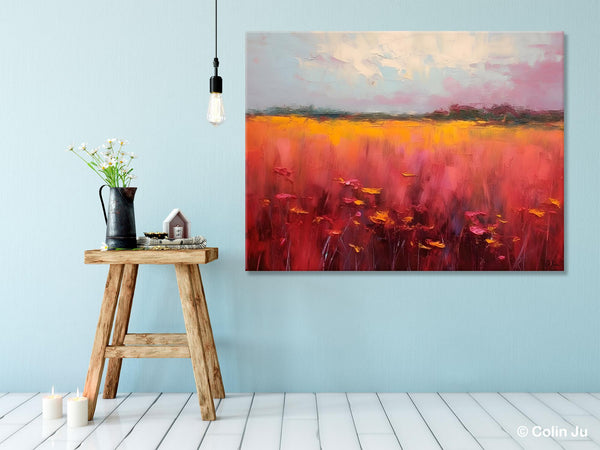 Original Landscape Paintings, Oversized Modern Wall Art Paintings, Modern Acrylic Artwork on Canvas, Large Abstract Painting for Living Room-HomePaintingDecor