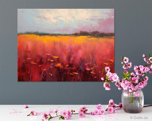 Original Landscape Paintings, Oversized Modern Wall Art Paintings, Modern Acrylic Artwork on Canvas, Large Abstract Painting for Living Room-HomePaintingDecor