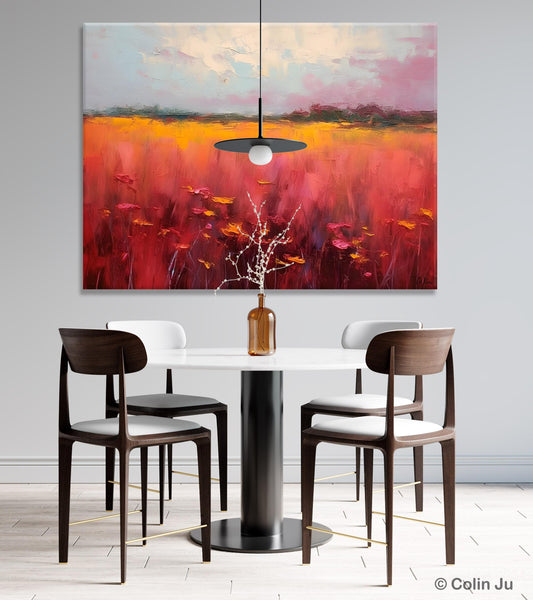 Original Landscape Paintings, Oversized Modern Wall Art Paintings, Modern Acrylic Artwork on Canvas, Large Abstract Painting for Living Room-HomePaintingDecor