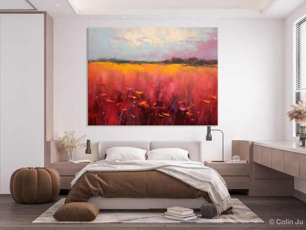 Original Landscape Paintings, Oversized Modern Wall Art Paintings, Modern Acrylic Artwork on Canvas, Large Abstract Painting for Living Room-HomePaintingDecor