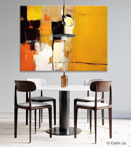 Simple Modern Paintings for Living Room, Original Abstract Paintings, Yellow Abstract Contemporary Art, Acrylic Painting on Canvas, Hand Painted Canvas Art-HomePaintingDecor