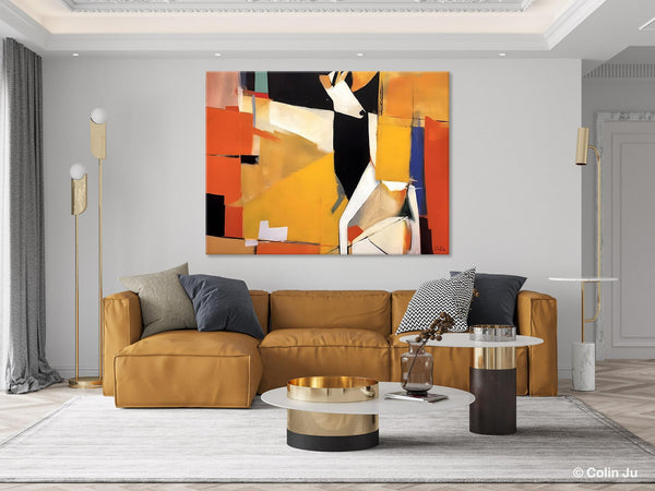 Extra Large Paintings for Living Room, Hand Painted Wall Art Paintings, Original Abstract Acrylic Painting, Abstract Wall Art for Dining Room-HomePaintingDecor