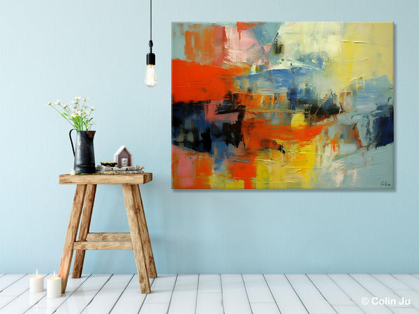 Modern Canvas Painting, Living Room Wall Art Ideas, Buy Abstract Art Online, Heavy Texture Art, Original Acrylic Painting on Canvas-HomePaintingDecor