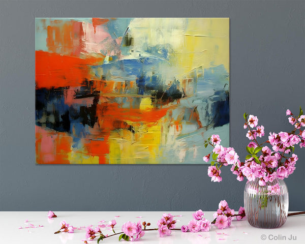 Modern Canvas Painting, Living Room Wall Art Ideas, Buy Abstract Art Online, Heavy Texture Art, Original Acrylic Painting on Canvas-HomePaintingDecor