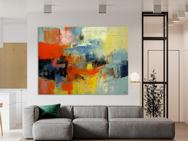 Modern Canvas Painting, Living Room Wall Art Ideas, Buy Abstract Art Online, Heavy Texture Art, Original Acrylic Painting on Canvas-HomePaintingDecor