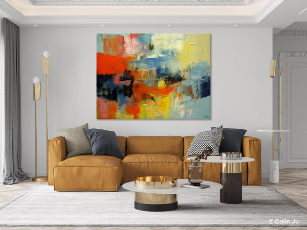 Modern Canvas Painting, Living Room Wall Art Ideas, Buy Abstract Art Online, Heavy Texture Art, Original Acrylic Painting on Canvas-HomePaintingDecor