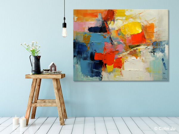 Abstract Acrylic Paintings for Living Room, Original Modern Contemporary Artwork, Buy Paintings Online, Oversized Canvas Artwork-HomePaintingDecor