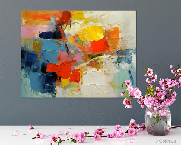 Abstract Acrylic Paintings for Living Room, Original Modern Contemporary Artwork, Buy Paintings Online, Oversized Canvas Artwork-HomePaintingDecor