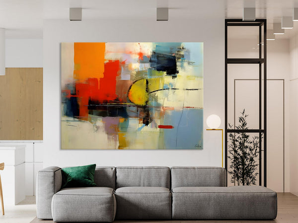Acrylic Painting for Bedroom, Modern Canvas Painting, Palette Knife Artwork, Original Abstract Acrylic Paintings, Hand Painted Canvas Art-HomePaintingDecor
