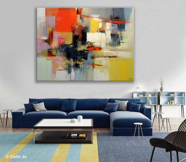 Large Acrylic Painting, Huge Paintings for Living Room, Hand Painted Wall Art Painting, Original Modern Canvas Artwork-HomePaintingDecor