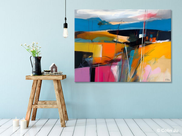 Large Painting on Canvas, Buy Large Paintings Online, Simple Modern Art, Original Contemporary Abstract Art, Bedroom Canvas Painting Ideas-HomePaintingDecor