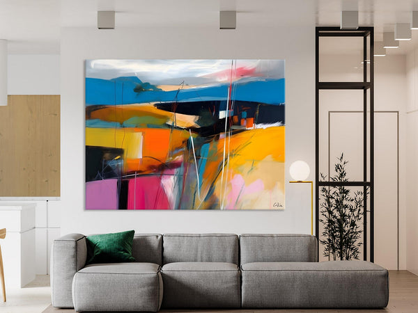 Large Painting on Canvas, Buy Large Paintings Online, Simple Modern Art, Original Contemporary Abstract Art, Bedroom Canvas Painting Ideas-HomePaintingDecor