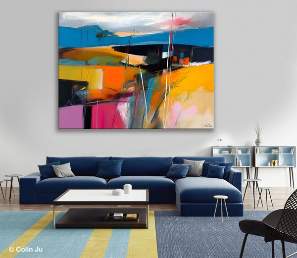 Large Painting on Canvas, Buy Large Paintings Online, Simple Modern Art, Original Contemporary Abstract Art, Bedroom Canvas Painting Ideas-HomePaintingDecor