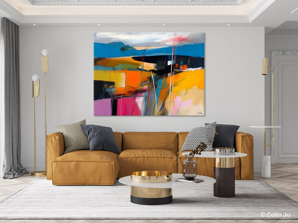 Large Painting on Canvas, Buy Large Paintings Online, Simple Modern Art, Original Contemporary Abstract Art, Bedroom Canvas Painting Ideas-HomePaintingDecor