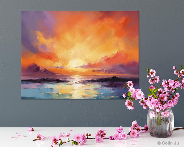 Large Art Painting for Living Room, Original Landscape Canvas Art, Oversized Landscape Wall Art Paintings, Contemporary Acrylic Painting on Canvas-HomePaintingDecor