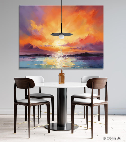 Large Art Painting for Living Room, Original Landscape Canvas Art, Oversized Landscape Wall Art Paintings, Contemporary Acrylic Painting on Canvas-HomePaintingDecor