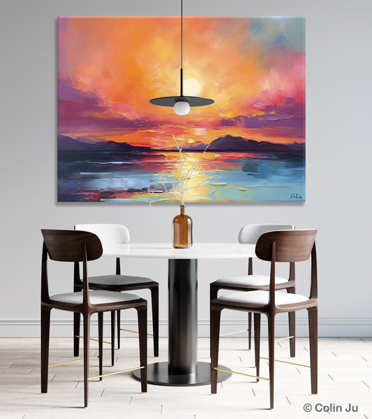 Simple Wall Art Ideas, Original Landscape Abstract Painting, Dining Room Abstract Paintings, Large Landscape Canvas Paintings, Buy Art Online-HomePaintingDecor