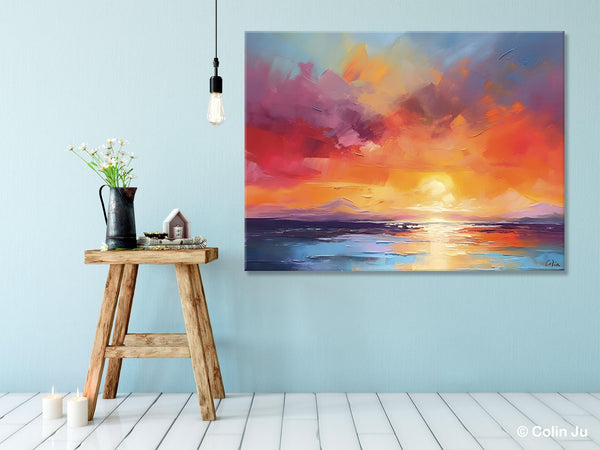 Original Abstract Wall Art, Landscape Acrylic Art, Large Abstract Painting for Living Room, Landscape Canvas Art, Hand Painted Canvas Art-HomePaintingDecor