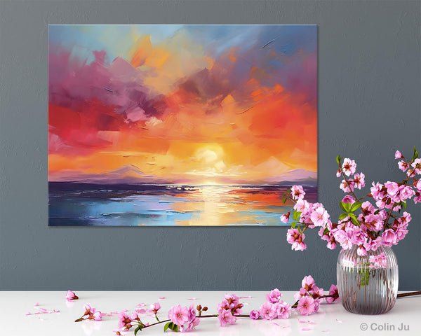 Original Abstract Wall Art, Landscape Acrylic Art, Large Abstract Painting for Living Room, Landscape Canvas Art, Hand Painted Canvas Art-HomePaintingDecor
