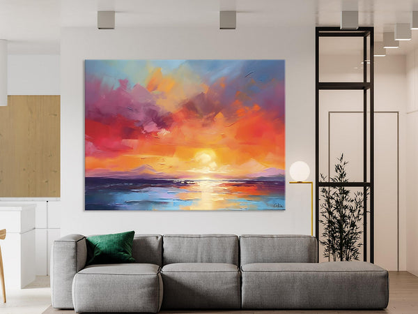 Original Abstract Wall Art, Landscape Acrylic Art, Large Abstract Painting for Living Room, Landscape Canvas Art, Hand Painted Canvas Art-HomePaintingDecor