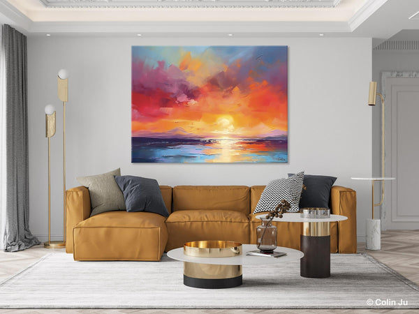 Original Abstract Wall Art, Landscape Acrylic Art, Large Abstract Painting for Living Room, Landscape Canvas Art, Hand Painted Canvas Art-HomePaintingDecor