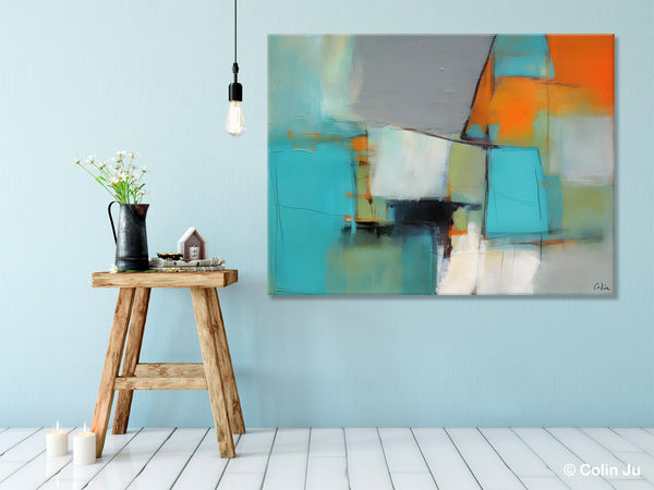 Dining Room Canvas Painting, Original Modern Acrylic Paintings, Contemporary Abstract Artwork, Large Canvas Painting for Office-HomePaintingDecor