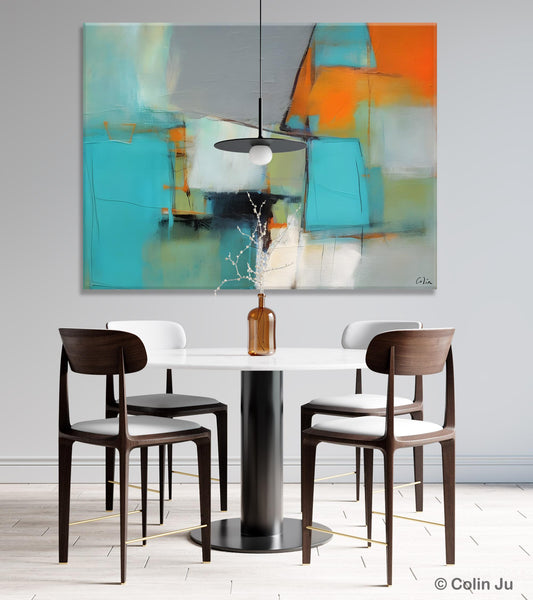 Dining Room Canvas Painting, Original Modern Acrylic Paintings, Contemporary Abstract Artwork, Large Canvas Painting for Office-HomePaintingDecor