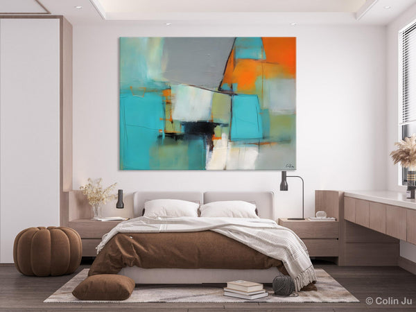 Dining Room Canvas Painting, Original Modern Acrylic Paintings, Contemporary Abstract Artwork, Large Canvas Painting for Office-HomePaintingDecor