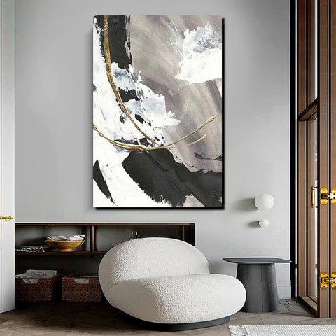 Large Paintings for Living Room, Black Acrylic Paintings, Buy Art Online, Modern Wall Art Ideas, Contemporary Canvas Paintings-HomePaintingDecor