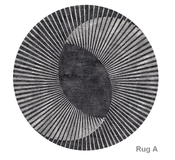 Modern Wool Rugs for Living Room, Coffee Table Round Modern Rugs, Abstract Modern Rugs for Dining Room Table, Contemporary Modern Wool Rugs, Modern Rugs for Bedroom-HomePaintingDecor