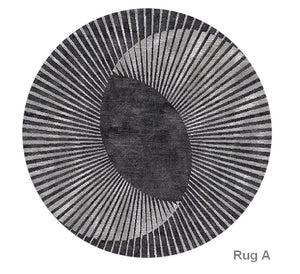 Modern Wool Rugs for Living Room, Coffee Table Round Modern Rugs, Abstract Modern Rugs for Dining Room Table, Contemporary Modern Wool Rugs, Modern Rugs for Bedroom-HomePaintingDecor