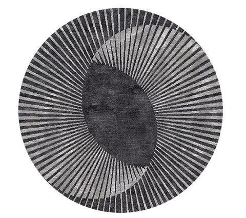Coffee Table Round Modern Rugs, Modern Wool Rugs for Living Room, Abstract Modern Rugs for Dining Room Table, Contemporary Modern Wool Rugs, Modern Rugs for Bedroom-HomePaintingDecor