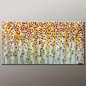 Living Room Wall Art, Canvas Art, Contemporary Art, Canvas Painting, Abstract Art Painting, Heavy Texture Painting, Modern Art, Flower Art, Canvas Wall Art-HomePaintingDecor