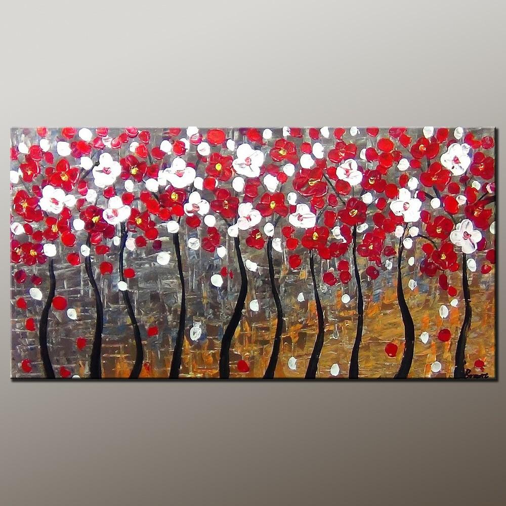 Tree of Life Art, Acrylic Painting, Abstract Landscape Painting, Abstract Art Painting, Canvas Wall Art, Bedroom Wall Art-HomePaintingDecor