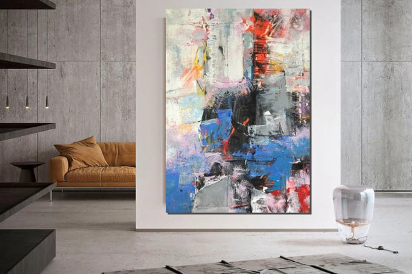 Modern Paintings Behind Sofa, Acrylic Paintings on Canvas, Large Painting for Living Room, Contemporary Canvas Wall Art, Buy Paintings Online-HomePaintingDecor