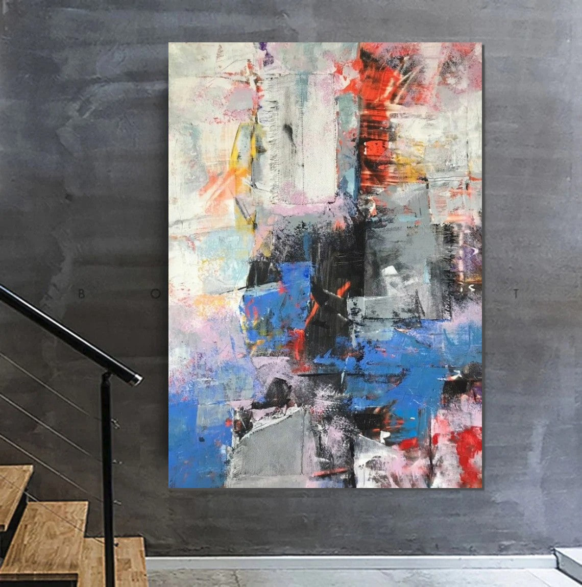 Modern Paintings Behind Sofa, Acrylic Paintings on Canvas, Large Painting for Living Room, Contemporary Canvas Wall Art, Buy Paintings Online-HomePaintingDecor