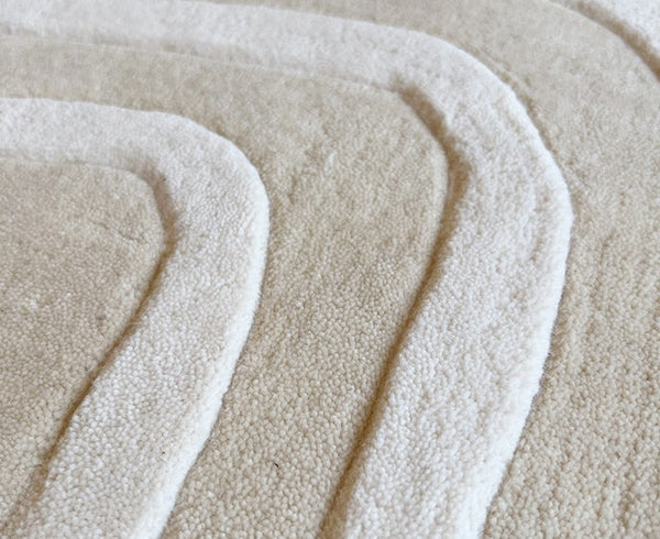 Modern Wool Rugs under Coffee Table, Contemporary Modern Wool Rugs for Bedroom, Contemporary Modern Rugs for Living Room, Geometric Modern Round Rugs-HomePaintingDecor