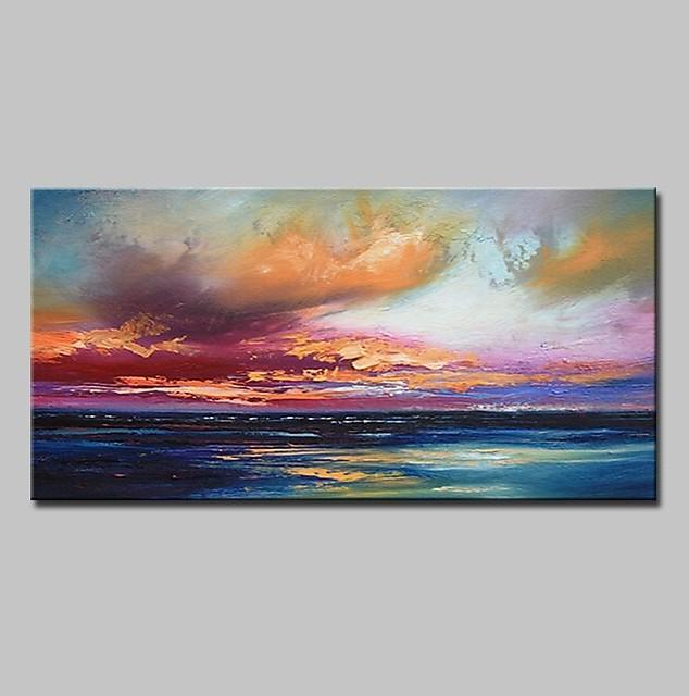 Abstract Landscape Paintings, Contemporary Wall Art Paintings, Simple Modern Paintings for Living Room-HomePaintingDecor