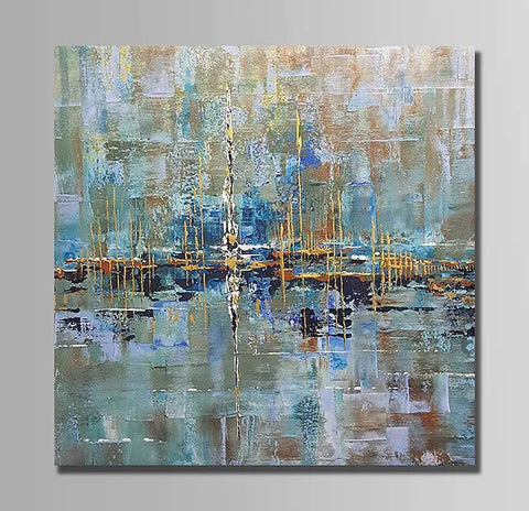 Dining Room Canvas Painting, Simple Modern Acrylic Paintings, Contemporary Modern Artwork, Large Canvas Painting for Office-HomePaintingDecor