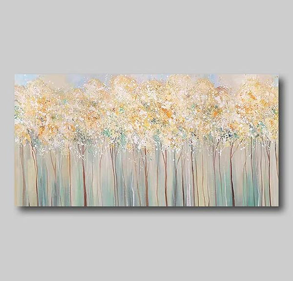 Forest Tree Paintings, Modern Wall Art Paintings, Simple Acrylic Paintings for Dining Room-HomePaintingDecor