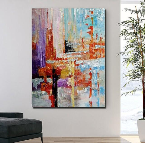 Simple Modern Art, Extra Large Wall Art Paintings, Simple Abstract Painting, Large Paintings for Bedroom-HomePaintingDecor