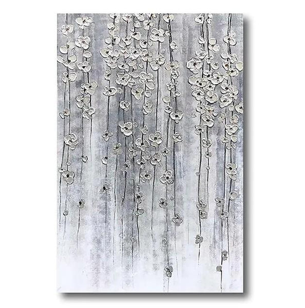 Abstract Flower Painting, Flower Acrylic Painting, Canvas Painting Flower, Paintings for Bedroom, Simple Modern Acrylic Paintings-HomePaintingDecor