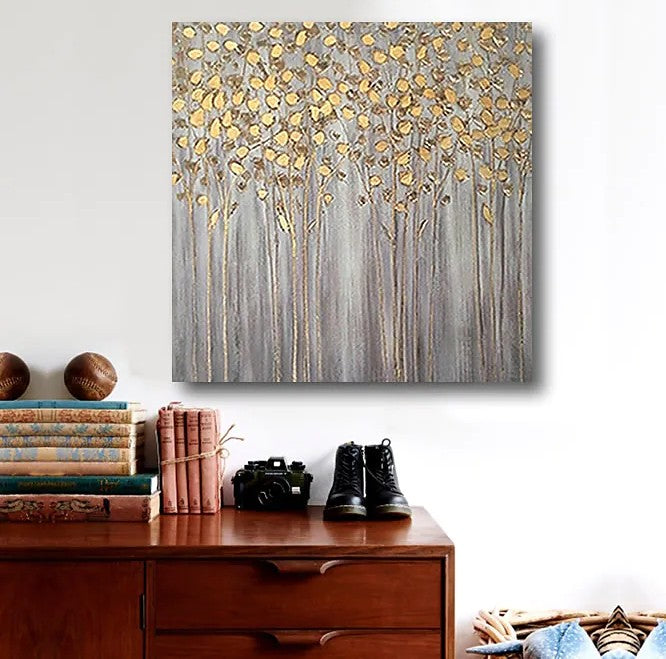 Birch Tree Paintings, Easy Painting Ideas for Bedroom, Acrylic Painting on Canvas, Large Acrylic Canvas Paintings, Huge Painting for Sale-HomePaintingDecor