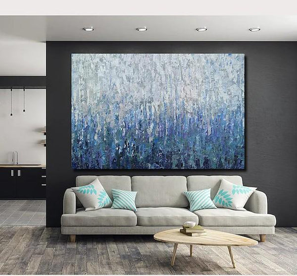Simple Painting Ideas for Bedroom, Palette Knife Paintings, Hand Painted Canvas Art, Modern Paintings for Living Room-HomePaintingDecor