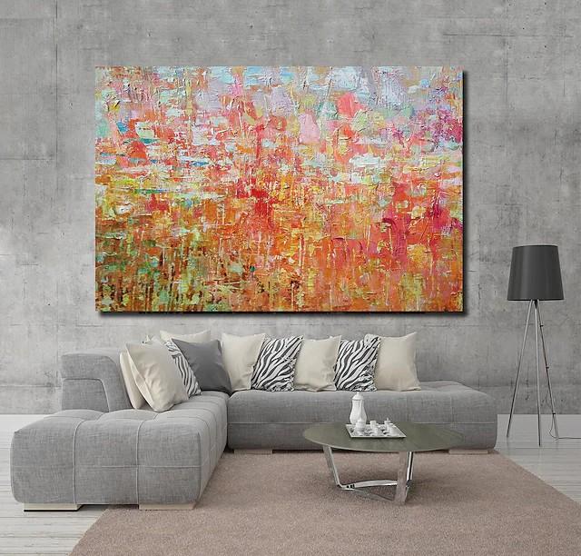 Palette Knife Paintings, Hand Painted Canvas Art, Simple Painting Ideas for Bedroom, Modern Paintings for Living Room-HomePaintingDecor