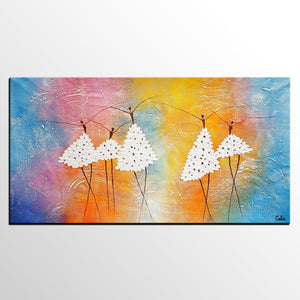 Modern Painting, Abstract Canvas Painting, Acrylic Canvas Painting, Ballet Dancer Painting, Wall Art Painting, Bedroom Canvas Paintings-HomePaintingDecor