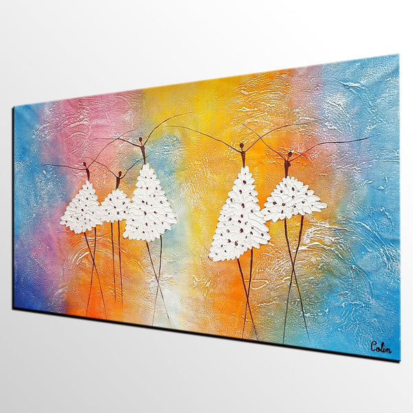 Modern Painting, Abstract Canvas Painting, Acrylic Canvas Painting, Ballet Dancer Painting, Wall Art Painting, Bedroom Canvas Paintings-HomePaintingDecor