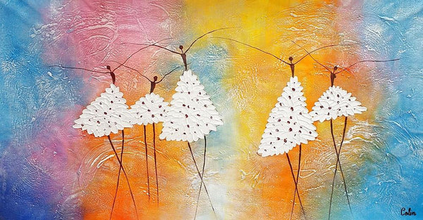 Modern Painting, Abstract Canvas Painting, Acrylic Canvas Painting, Ballet Dancer Painting, Wall Art Painting, Bedroom Canvas Paintings-HomePaintingDecor